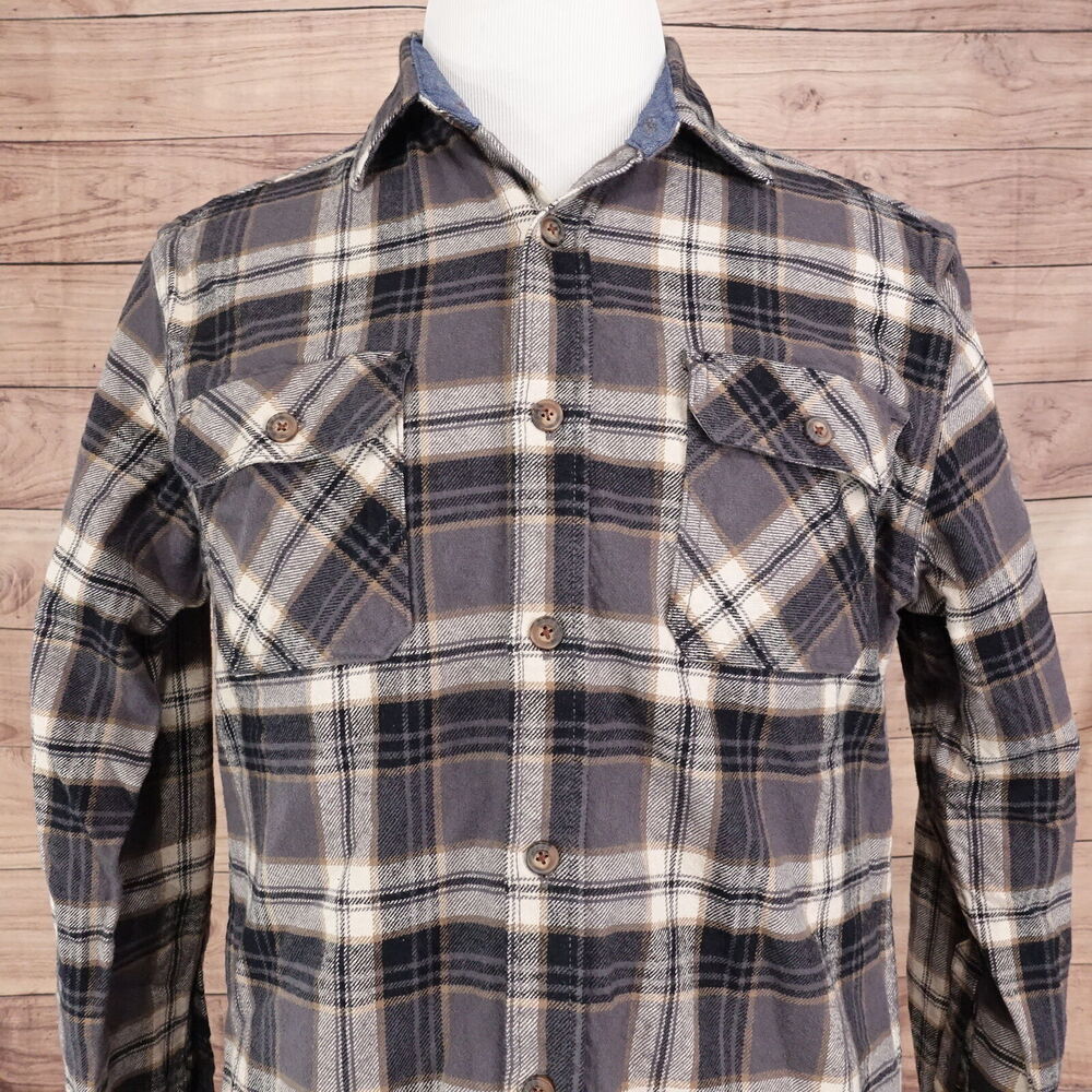 JACHS MFG LONG SLEEVE PLAID FLANNEL BUTTON DOWN SHIRT MENS SIZE M